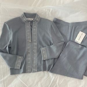 St. John Evening by Marie Gray Size 16 Dress Pant Evening Suit Wedding Stretch